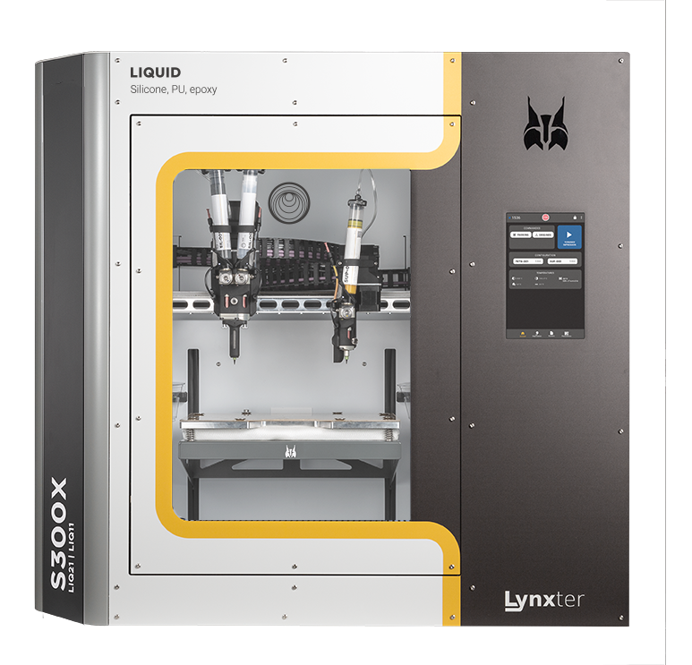 Lynxter S300X – LIQ21 | LIQ11 3D силиконов, полиуретанов принтер